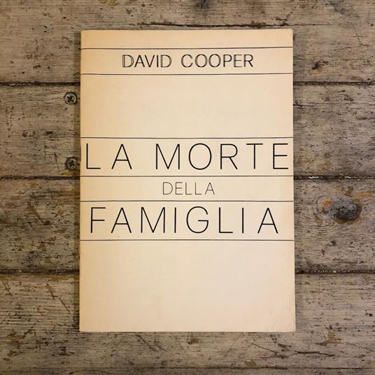 La morte della famiglia - David Cooper - copertina