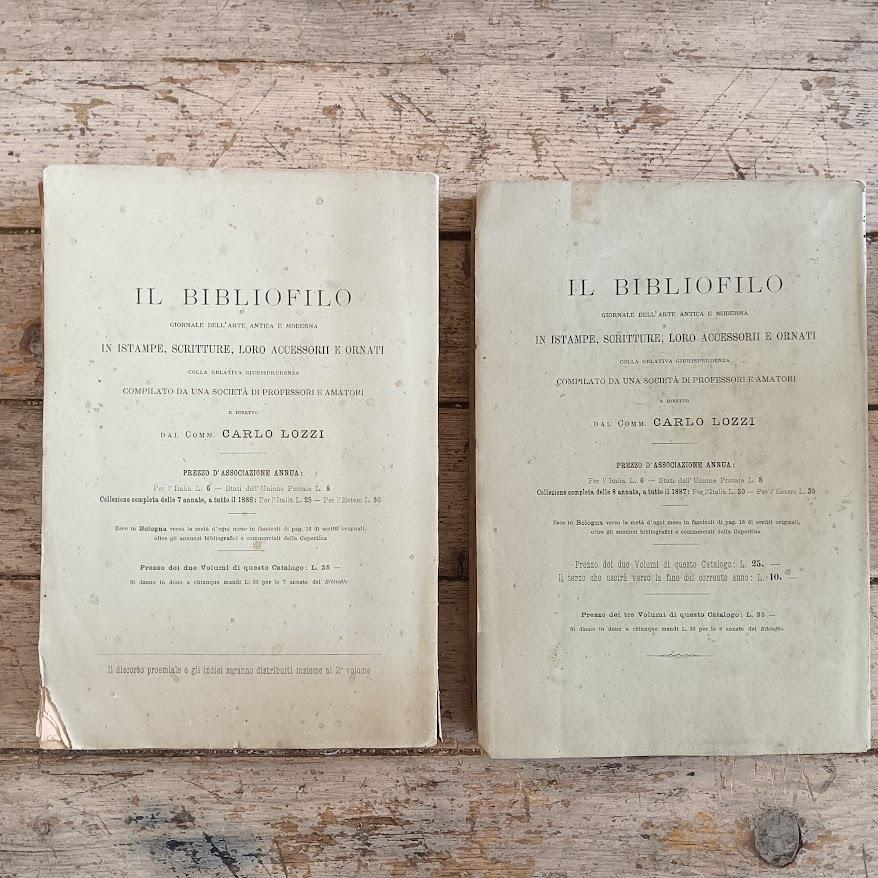 Biblioteca istorica della antica e nuova Italia - Saggio di bibliografia analitico comparato e critico (2 voll. completo)