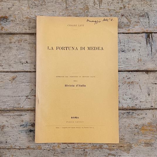 La fortuna di Medea - Cesare Levi - copertina