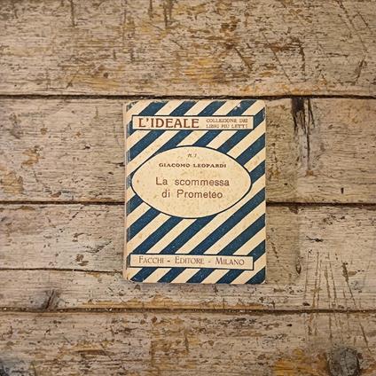 La scommessa di Prometeo - Giacomo Leopardi - copertina