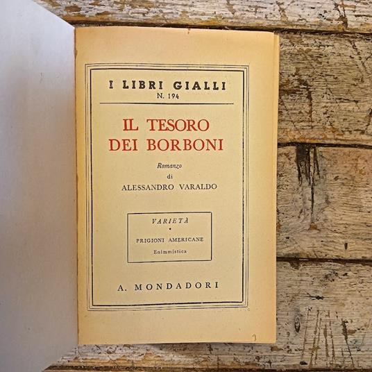 Il tesoro dei Borboni - Alessandro Varaldo - copertina