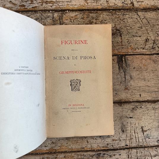Figurine della scena di prosa - Giuseppe Costetti - copertina