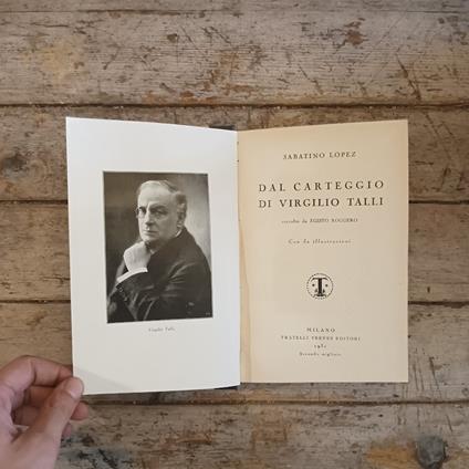 Dal carteggio di Virgilio Talli raccolto da Egisto Ruggero - Sabatino Lopez - copertina