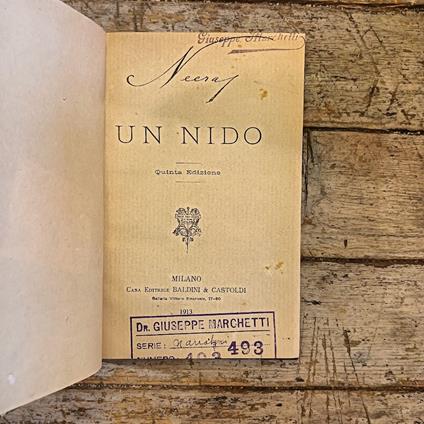 Un nido - Neera - copertina