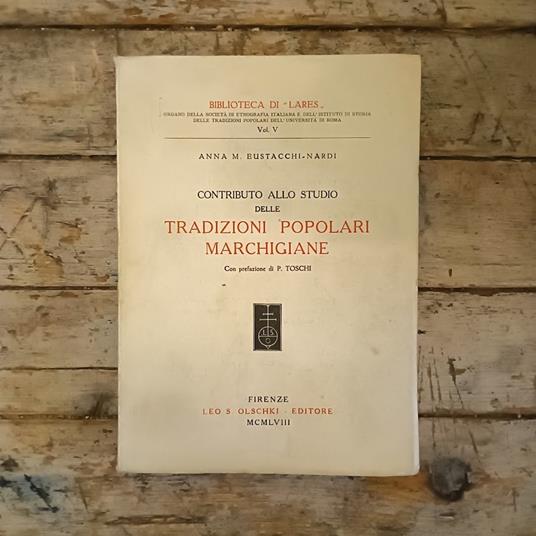 Contributo allo studio delle tradizioni popolari marchigiane - copertina