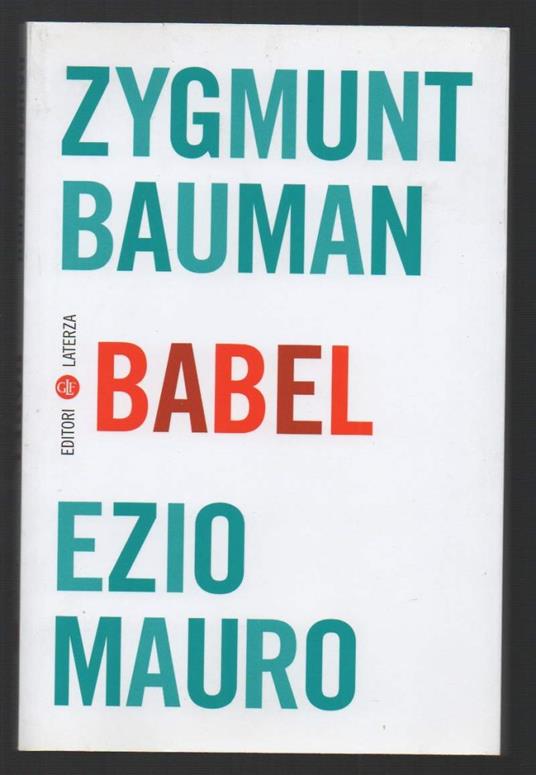 Babel (2015) - Zygmunt Bauman - copertina