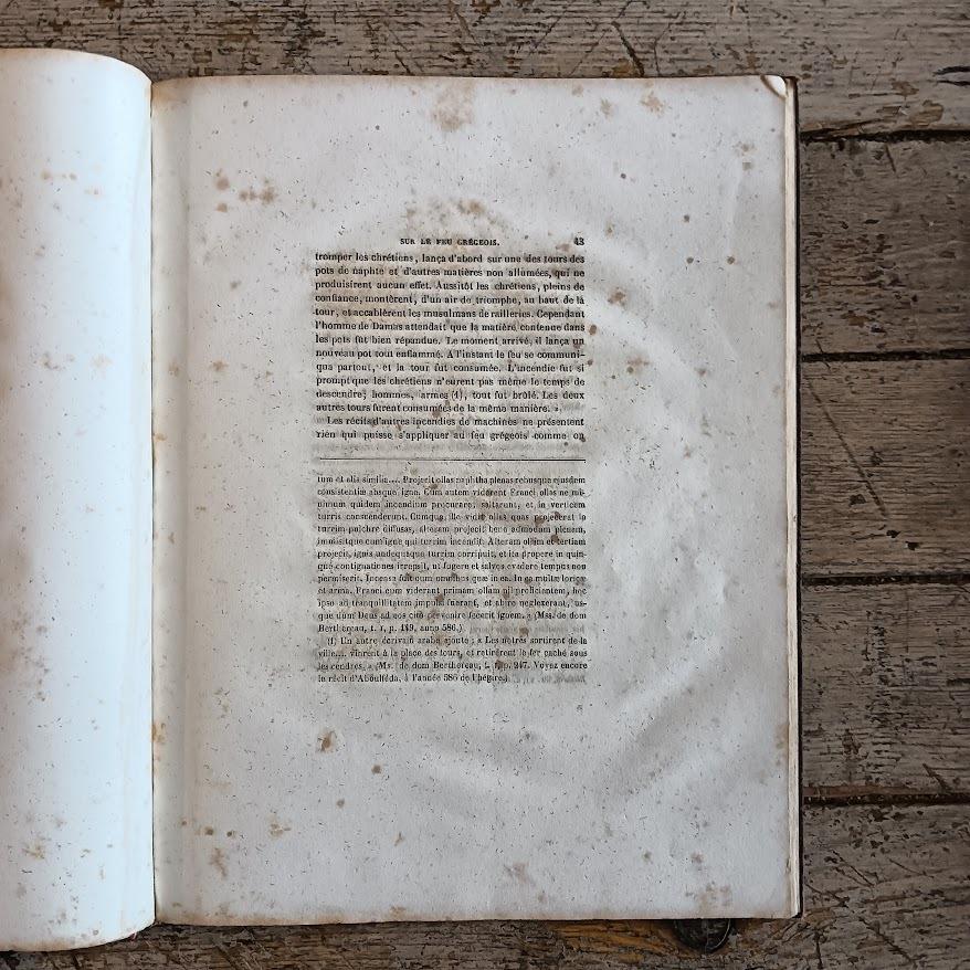 Recherches sur le feu grégeois, et sur l'introduction de la poudre à canon en Europe