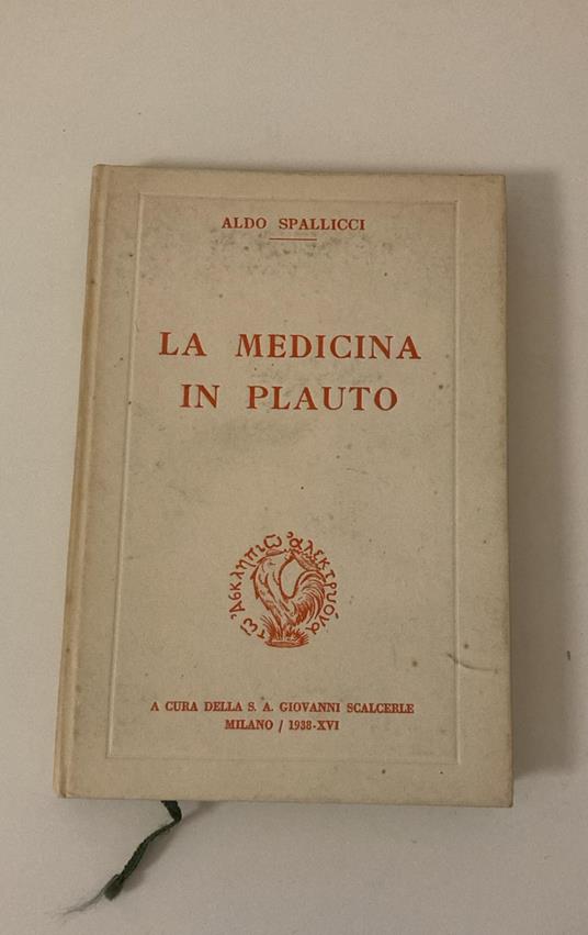La medicina in Plauto - Aldo Spallicci - copertina