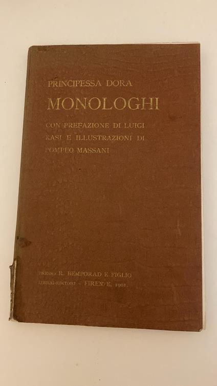 Monologhi - Principessa Dora - copertina