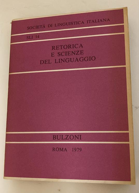 Retorica e scienze del linguaggio - copertina