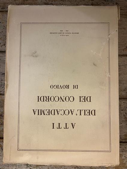 Atti dell'Accademia dei Concordi di Rovigo - copertina