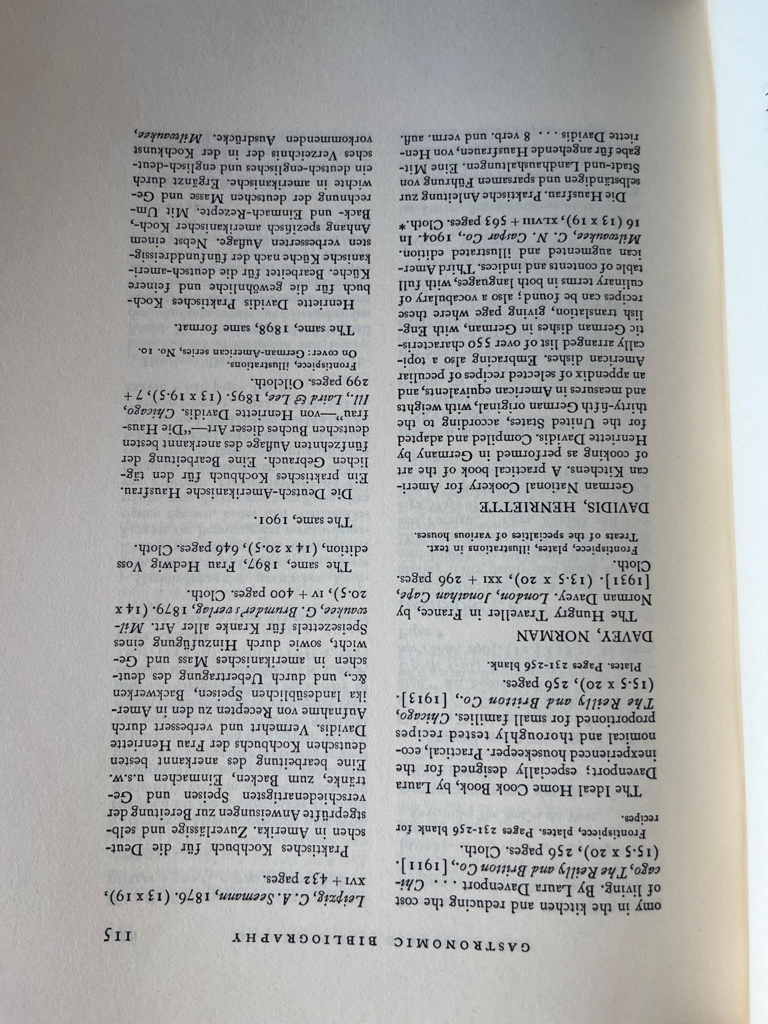 Gastronomic Bíblíography