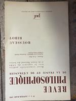 Revue philosophique de la France et de l'étranger