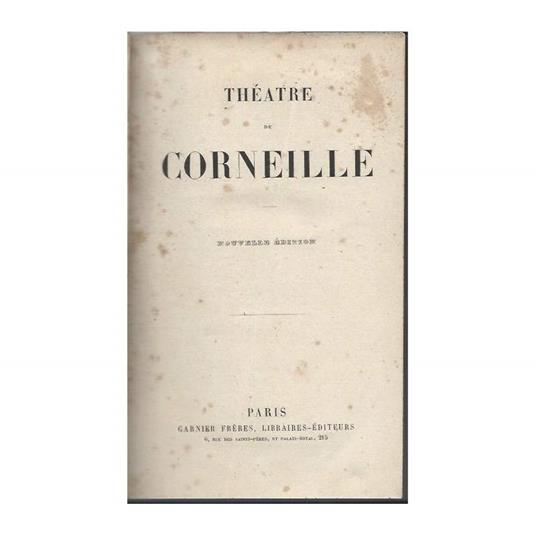 Theatre De Corneille - copertina