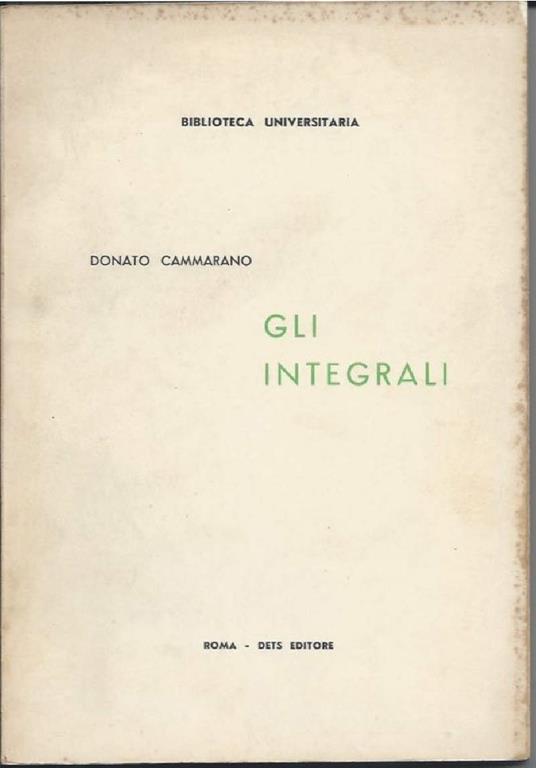 Gli Integrali - copertina