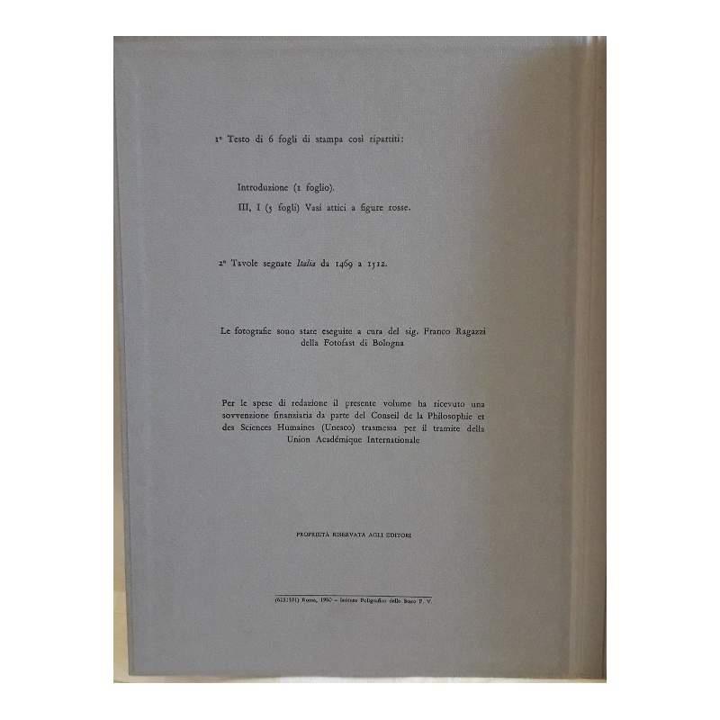 Corpus Vasorum Antiquorum-Italia Museo Civico Di Bologna( 1960)