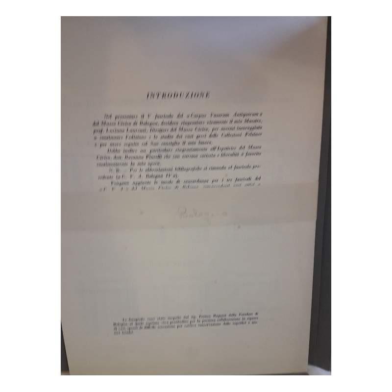 Corpus Vasorum Antiquorum-Italia Museo Civico Di Bologna( 1960)