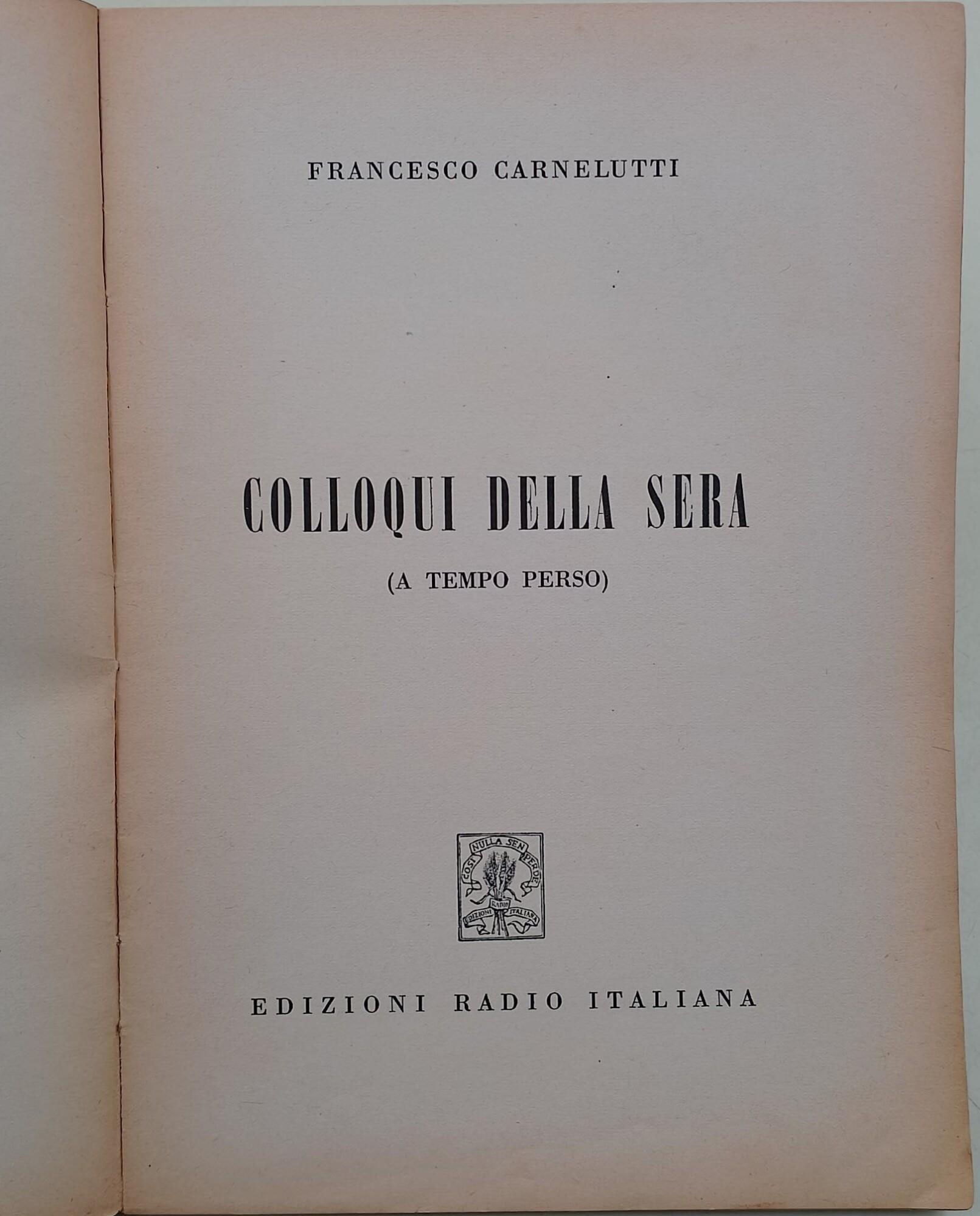 Colloqui della sera(a tempo perso)