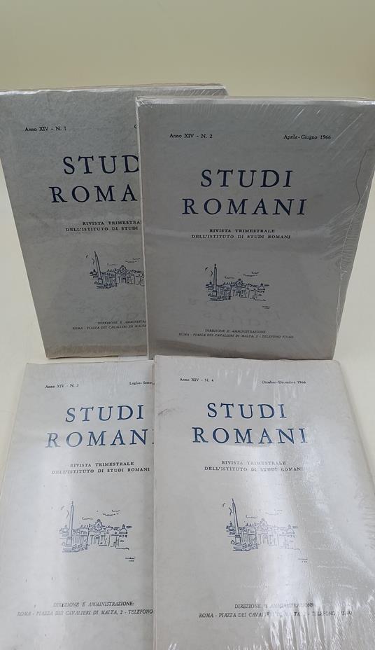 Studi Romani-Rivista trimestrale dell'Istituto di Studi Romani-Anno XIV- 4 voll. 1966 - copertina