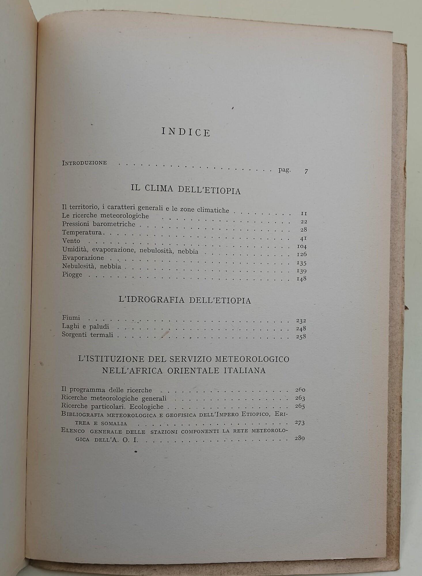 Elementi preliminari del clima dell'Etiopia