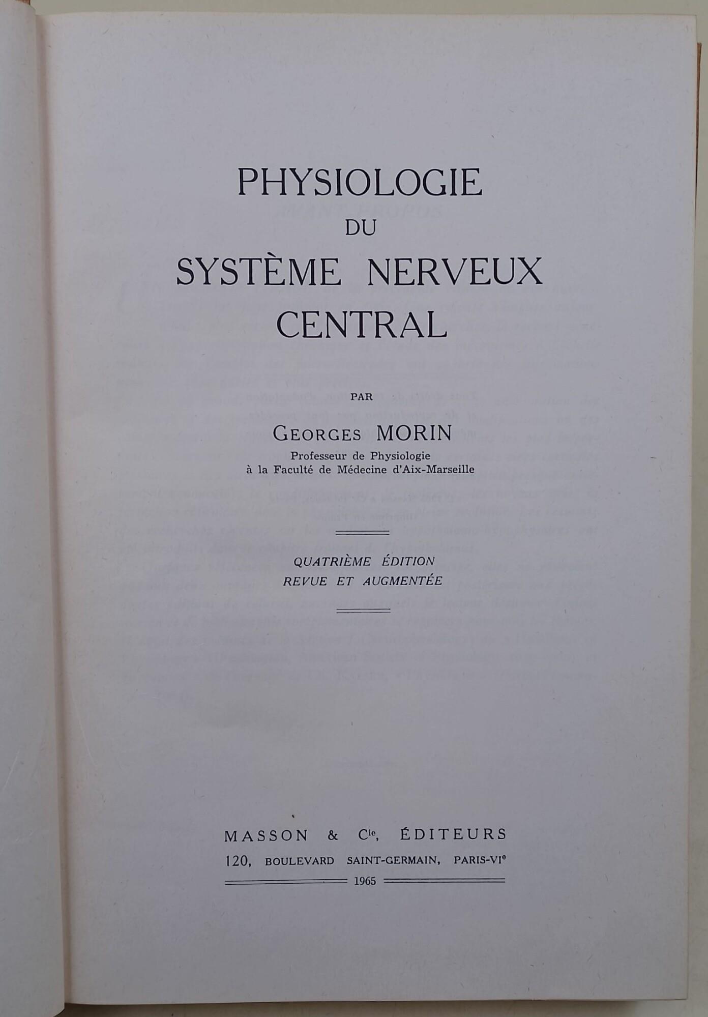 Physiologie du System Nerveux Central