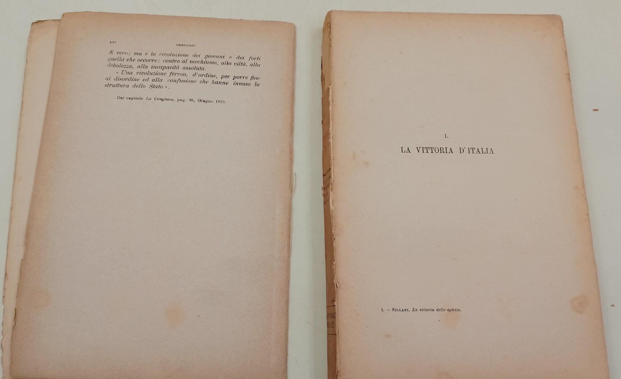 vittoria dello spirito-cinque anni di passione italiana 1918-1922