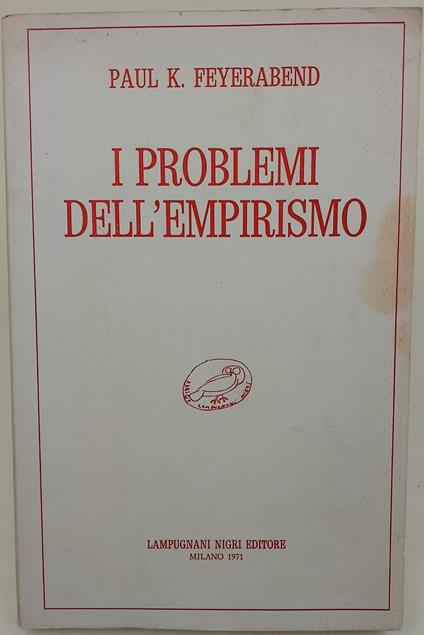 I problemi dell'empirismo - Paul K. Feyerabend - copertina