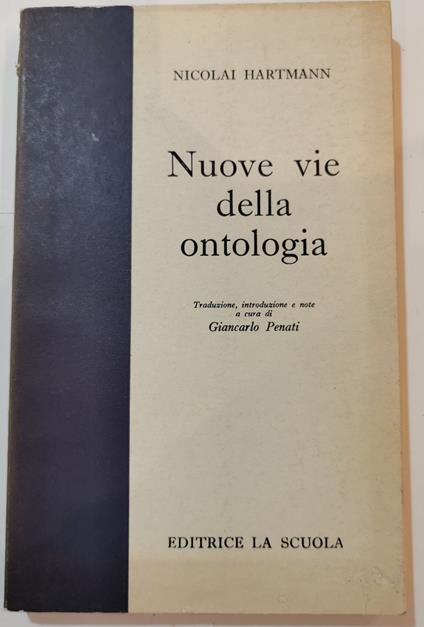 Nuove vie della ontologia - Nicolai Hartmann - copertina