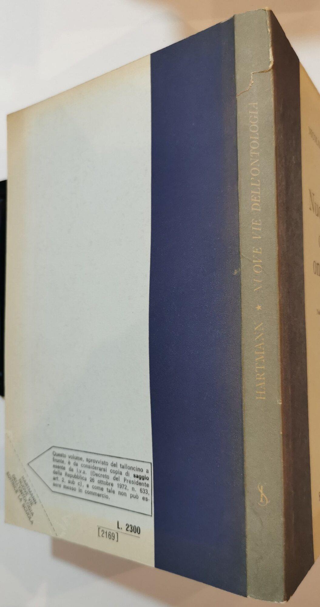 Nuove vie della ontologia