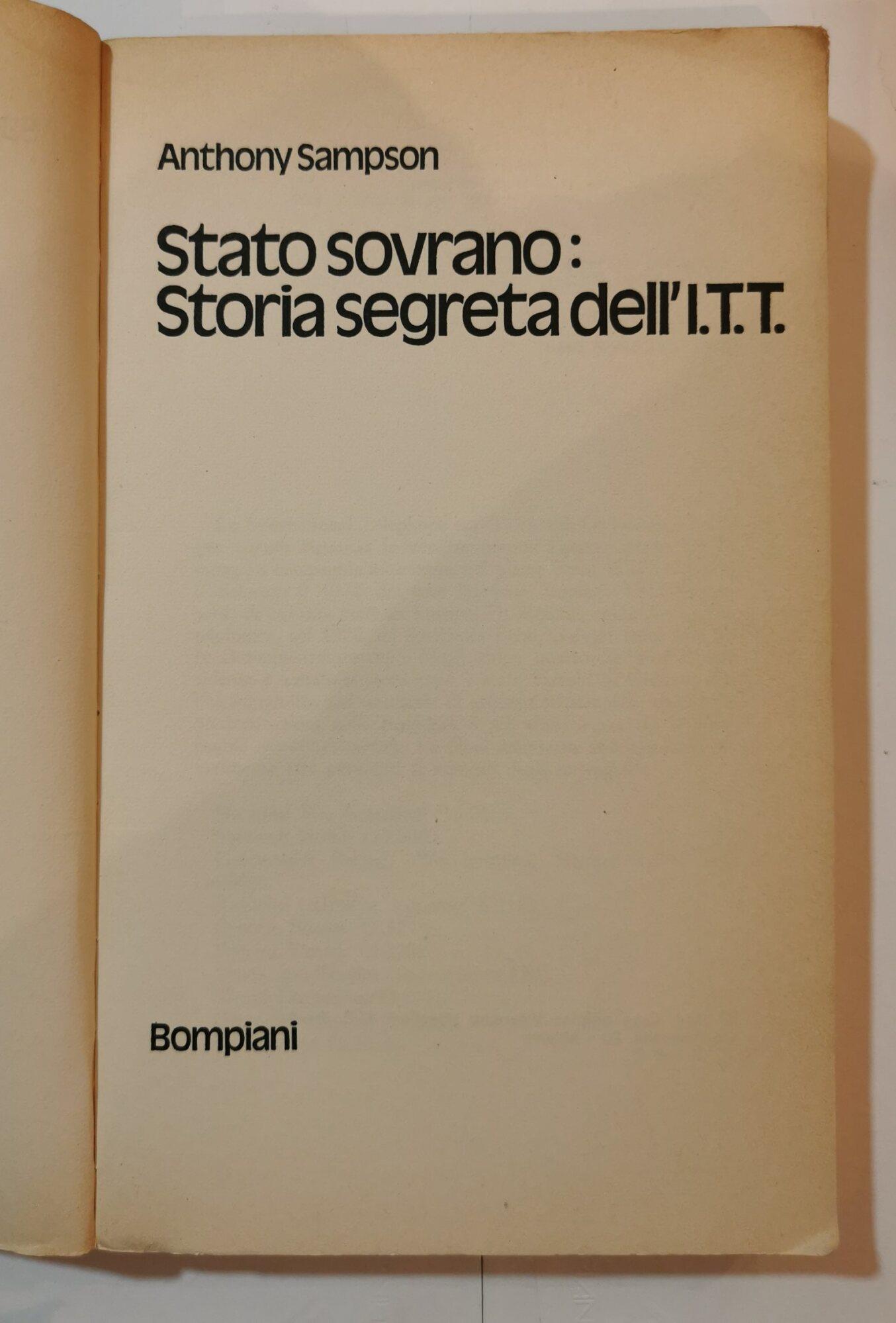 Stato sovrano - storia segreta dell' I.T.T