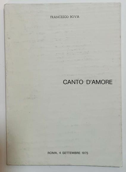 Canto d'amore - copertina