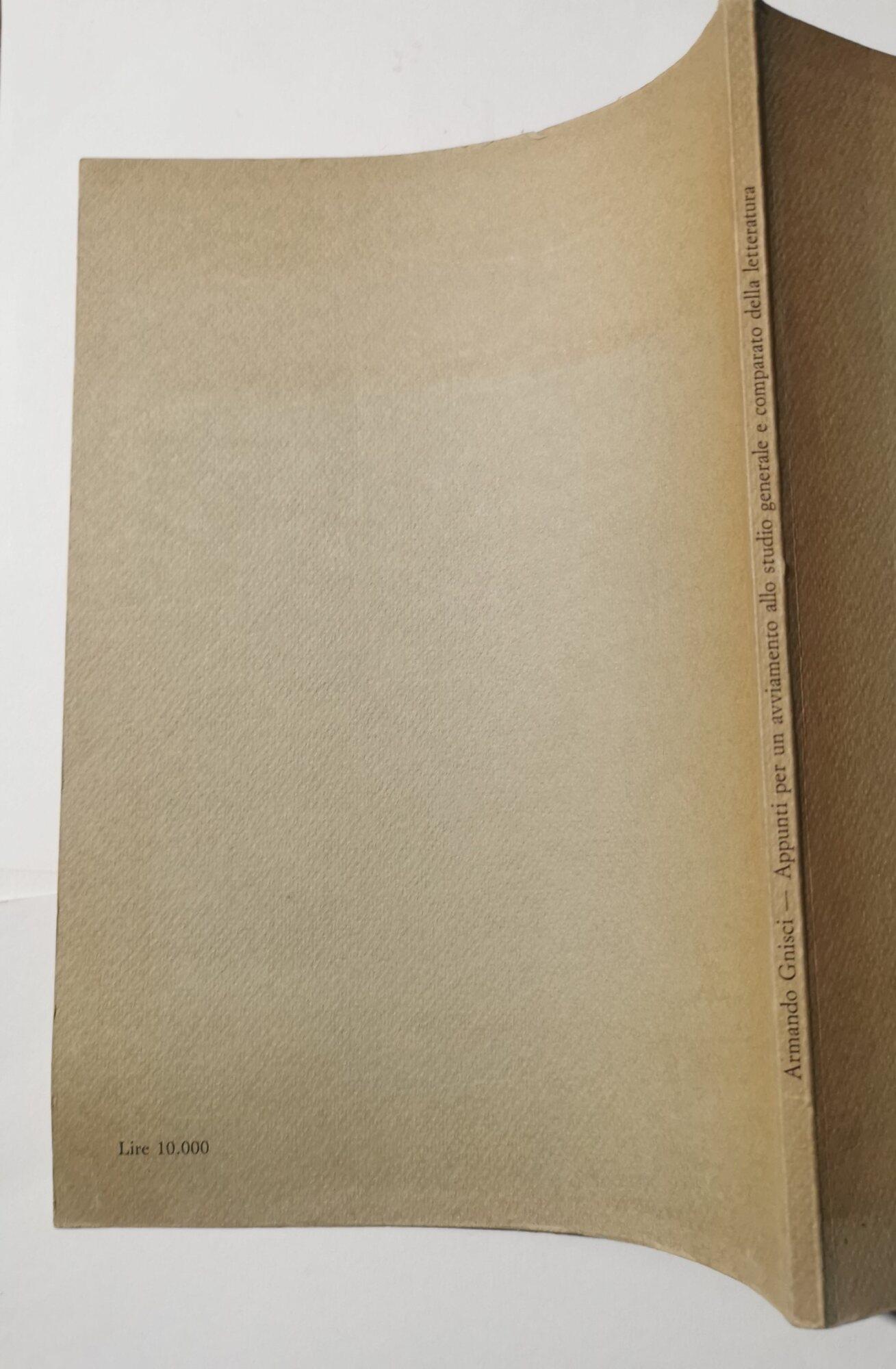 Appunti per un avviamento allo studio generale e comparato della letteratura