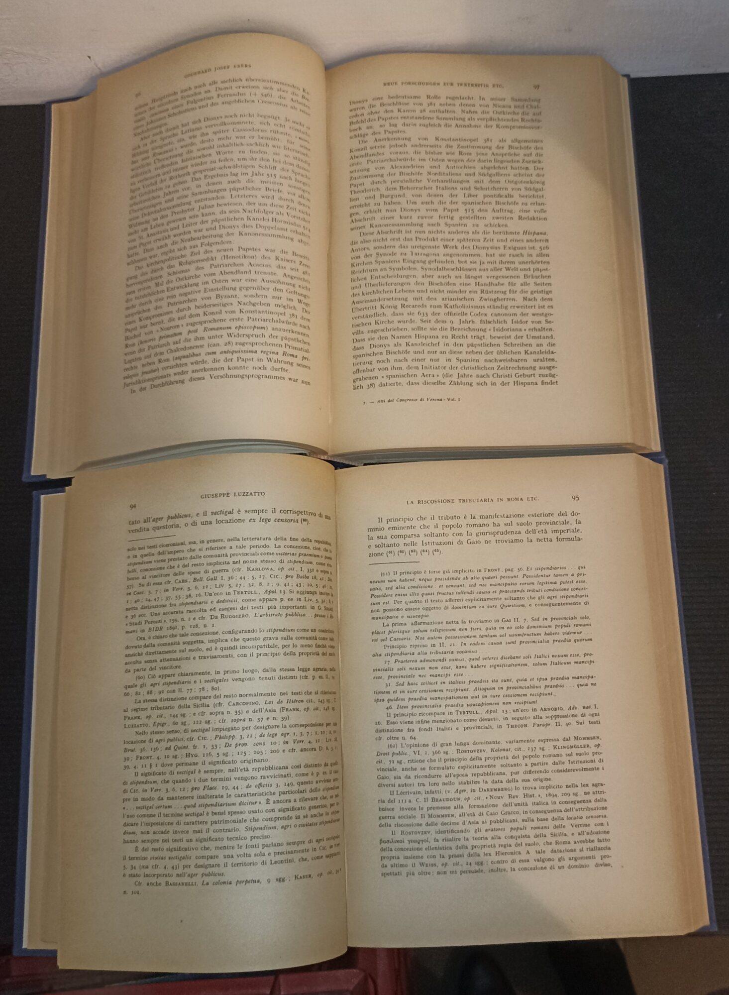 Atti del congresso internazionale di diritto romano e di storia del diritto Vol. I e Vol. IV