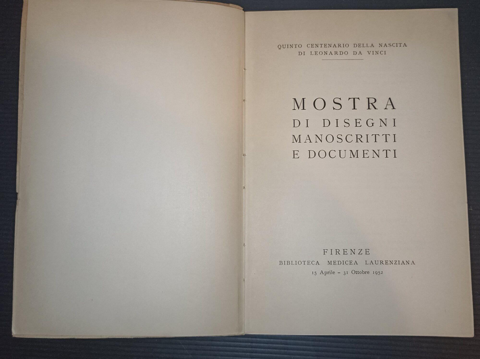 Mostra di disegni manoscritti e documenti