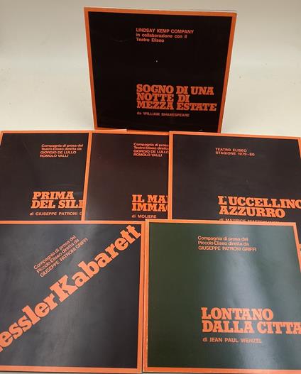 Teatro Eliseo-programmi di sala -6 voll. stagione teatrale 1978-79 e 79-80 - copertina