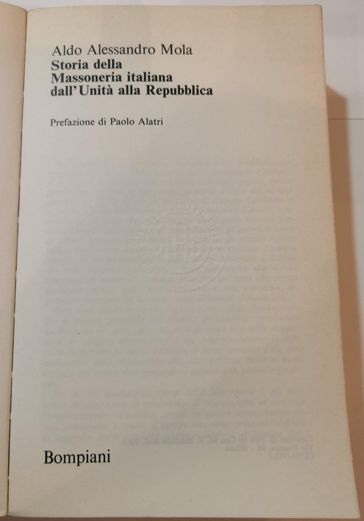 Storia della Massoneria italiana dall'Unità della Repubblica