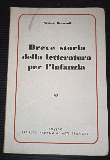 Breve storia della letteratura d'infanzia - copertina