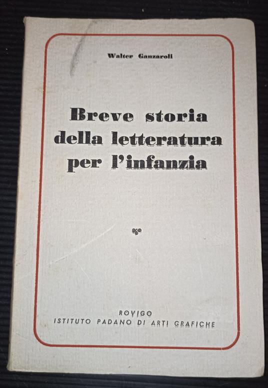 Breve storia della letteratura d'infanzia - copertina