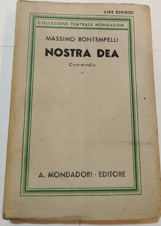 Nostra Dea - Massimo Bontempelli - copertina