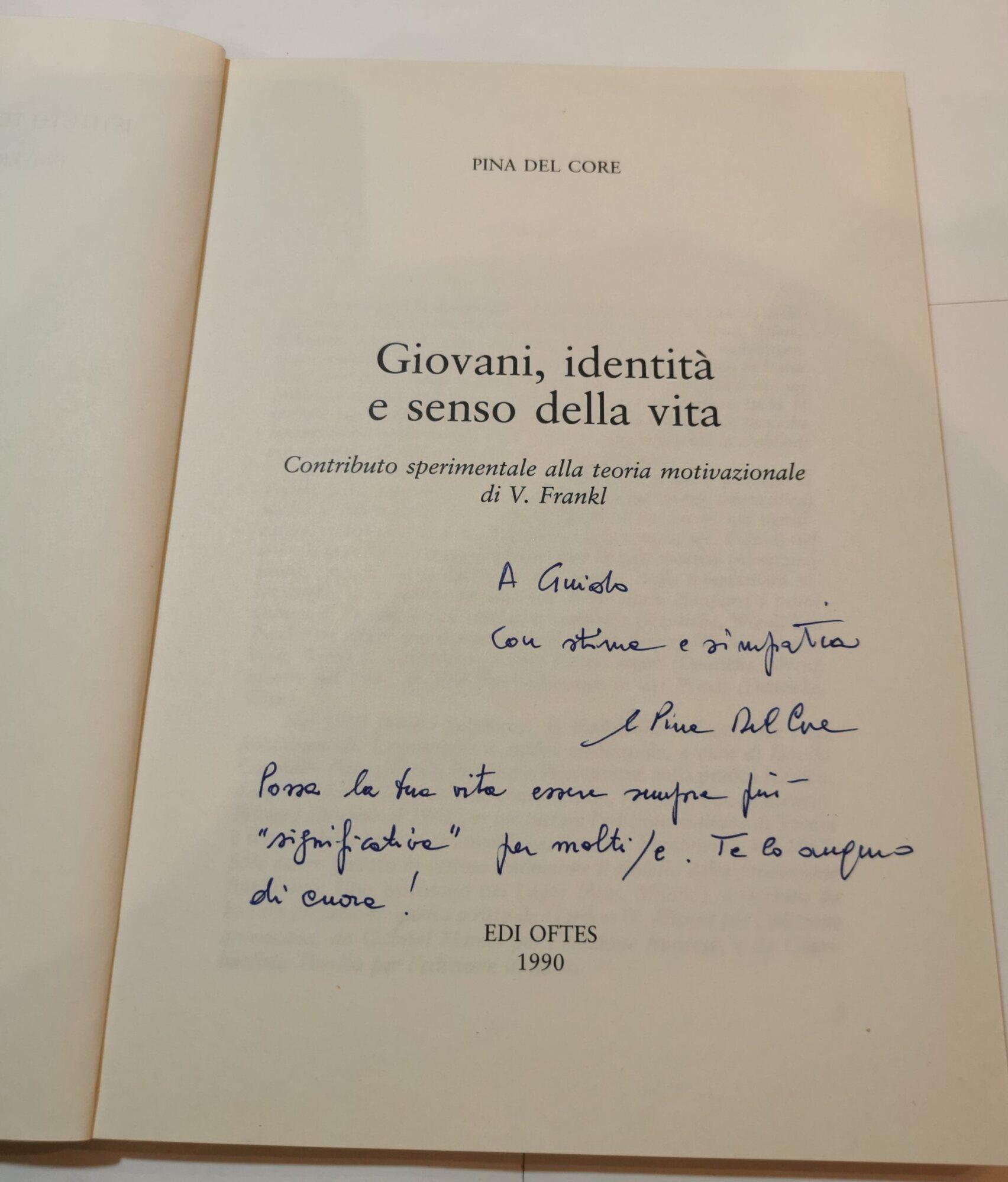 Giovani, identità, e senso della vita - contributo sperimentale alla teoria motivazionale di V.Frankl