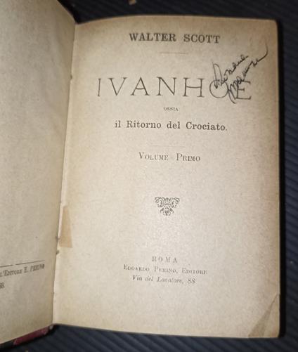 Ivanhoe- vol. I e II(unico tomo) - Walter Scott - copertina