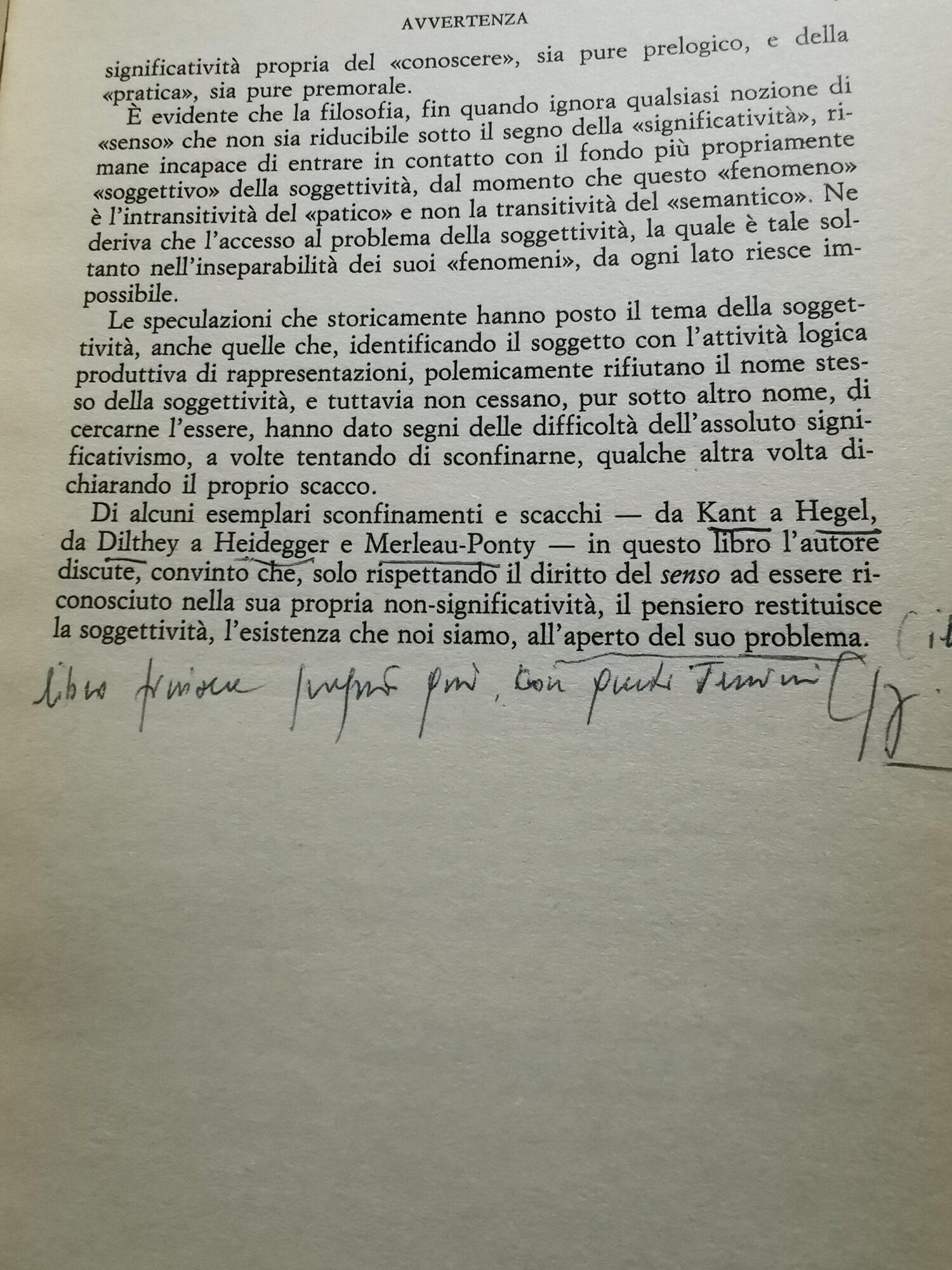 Filosofia del soggetto e diritto del senso