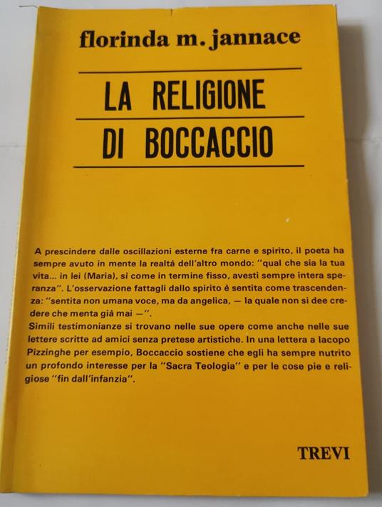 La religione di Boccaccio - copertina
