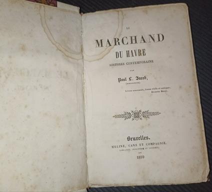Le marchand du Havre - copertina