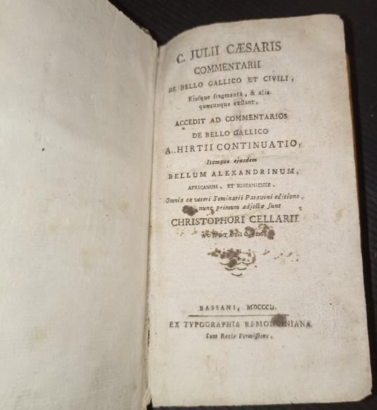 C. Julii Caesaris commentarii De bello gallico.. - copertina