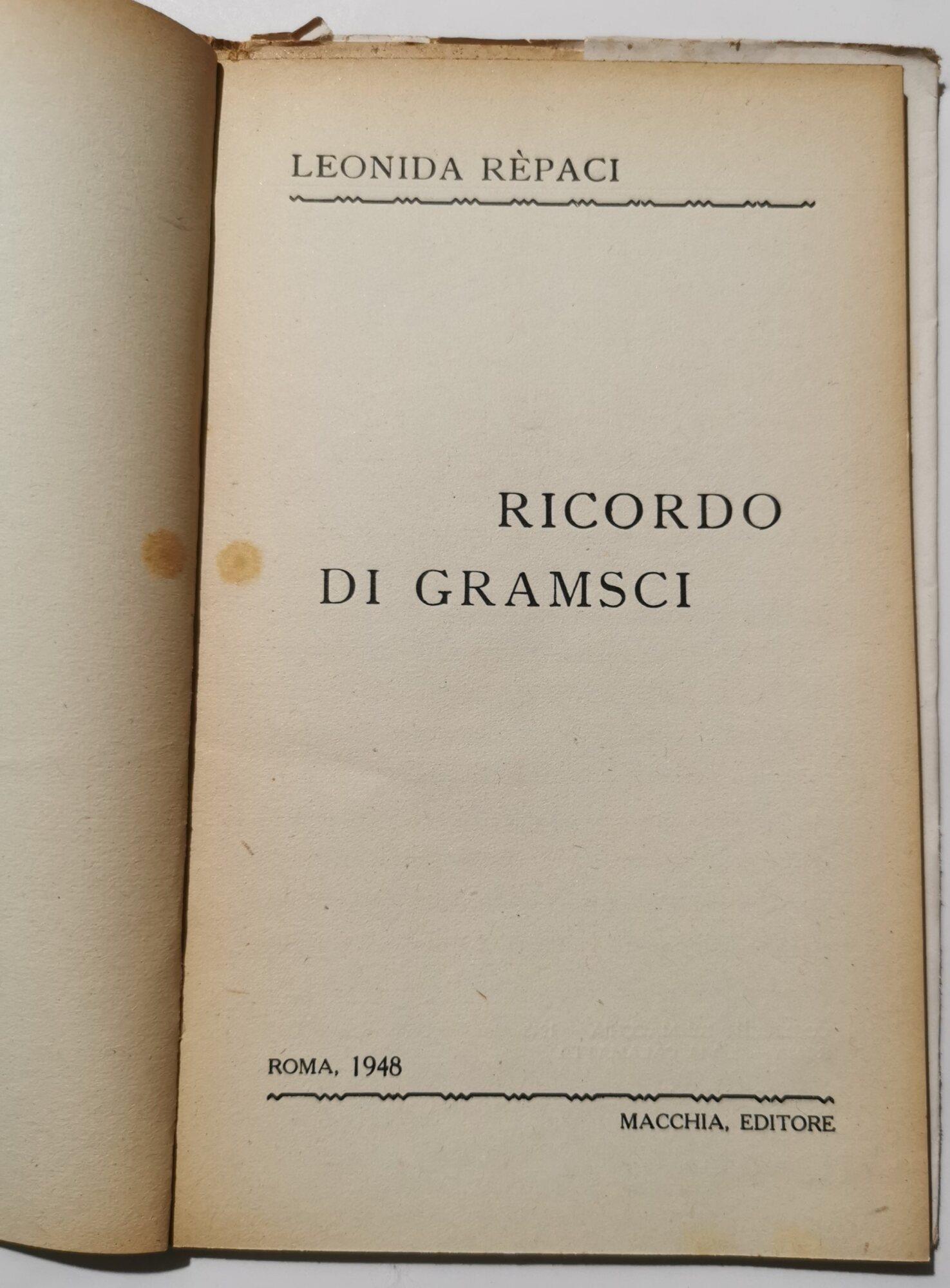 Ricordo di Gramsci