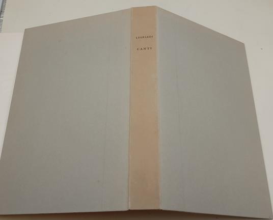 Canti - Giacomo Leopardi - copertina