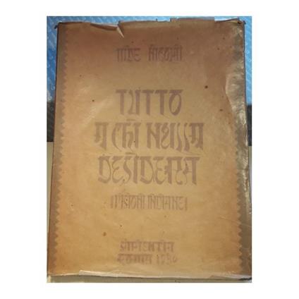 Tutto A Chi Nulla Desidera - copertina