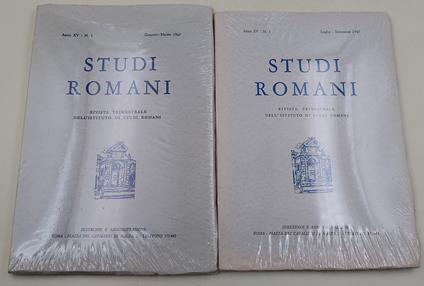 Studi Romani-Rivista trimestrale dell'Istituto di Studi Romani-Anno XV-2 voll. 1967 - copertina