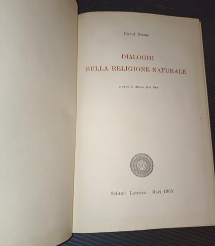 Dialoghi sulla religione naturale - David Hume - copertina